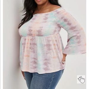 NWT Torrid tie dyed adorable babydoll multi  pastel shades size 3x